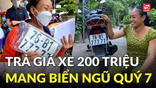 Chiếc xe máy được trả giá 200 triệu đồng vì mang biển số ngũ quý 7