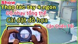 PUBG Mobile | Show Thao Tác Tay 4 Ngón Khi Cận Chiến - Độ Nhạy Tổng Thể - Cài Đồ Họa | NhâmHNTV