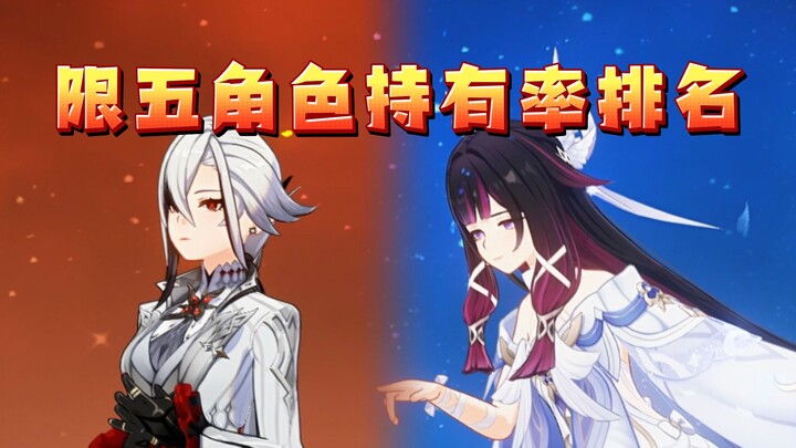 Genshin Impact: Ranking of 5-star character ownership rates—Number one has topped the charts for thr