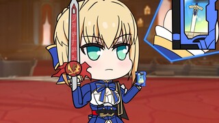 Saber: Draw your sword in flames!