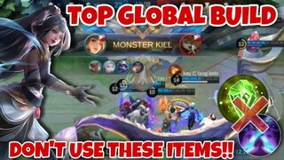 TOP GLOBAL GUINEVERE BUILD - LADY CRANE - TIPS AND TRICKS - ROTATION - MOBILE LEGENDS