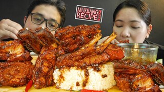 BRAISED PORK BELLY IN BARBEQUE SAUCE RECIPE WITH MUKBANG | BIOCO FOOD TRIP