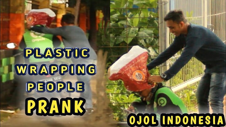 PLASTIK WRAPPING PEOPLE PRANK - PRANKS!! OJOL GRAPE & GOJEK JAKARTA -PRANK INDONESIA