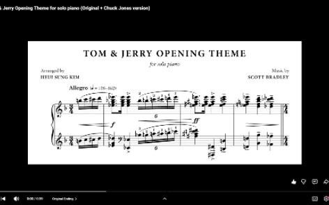 Nhạc hiệu Tom và Jerry | Độ chân thực cao nhất trên toàn mạng | Piano jazz
