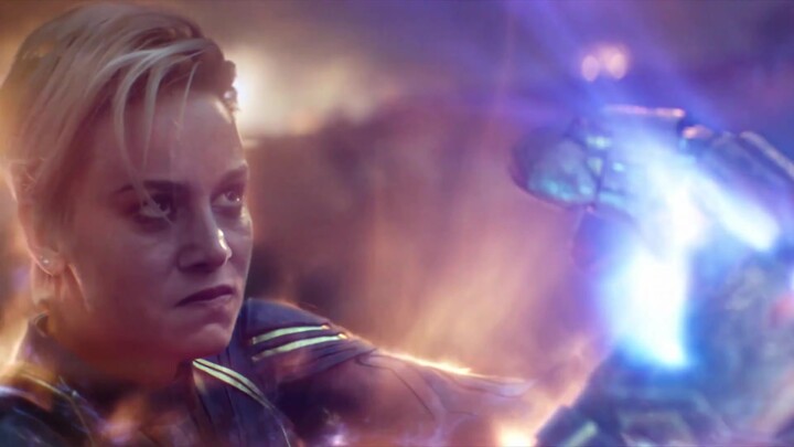 Avengers 4 --- Klip Thanos baja keras depan Captain Marvel --- kualitas gambar tertinggi 4K