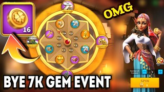 Rise of kingdoms - R.I.P 7K gem event + spinning 16 Esmeralda New wishing coins