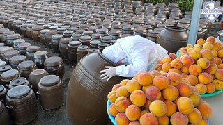 빵하나에 놀라운 정성! 직접 만든 복숭아 발효액을 넣은 명품 복숭아밤빵 / Amazing! peach chestnut bread - korean food factory