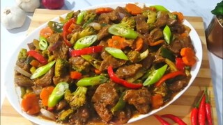 BEEF STIR FRY | SIRA NA NAMAN ANG DIET MO KUNG GANITO PAGKALUTO