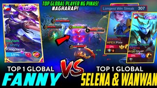 TOP 1 GLOBAL FANNY vs. TOP 1 GLOBAL WANWAN & SELENA! MOBILE LEGENDS