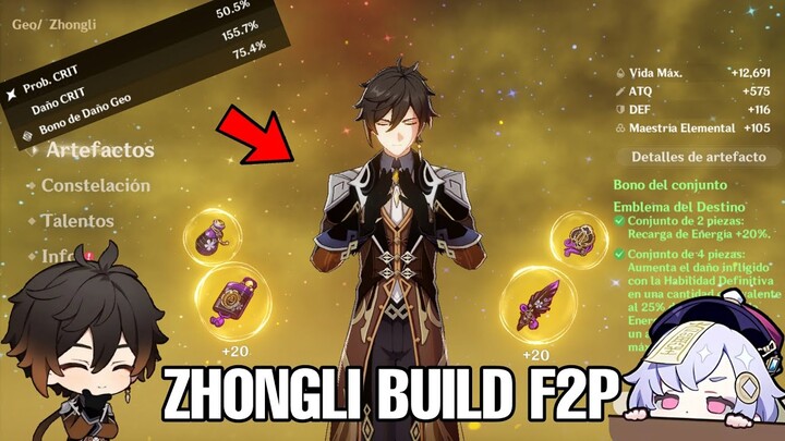 Zhongli Build F2P 😎 [Genshin Impact] Zhongli Rerun 😌