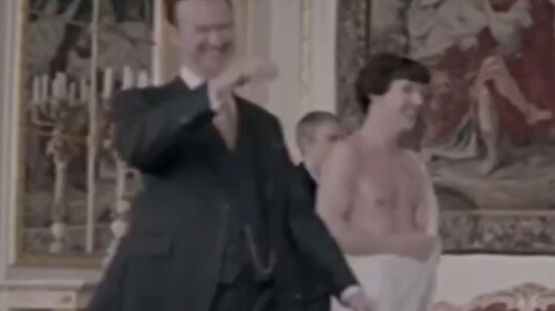 Sherlock Holmes Buckingham Palace topless scene