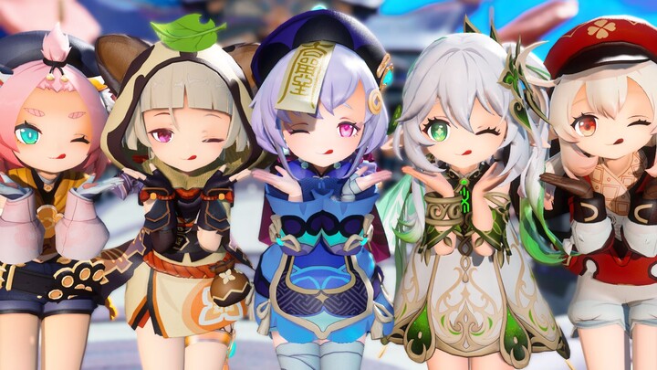 [Genshin Impact /MMD]❤Nashida❤Keli❤Haoyou❤Diona❤Qiqi❤気まぐれﾒﾙｼｨ