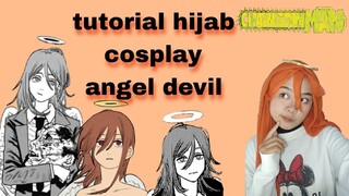 tutorial hijab cosplay angel devil chainsawman