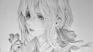 [Pointillism] Violet dari Violet Evergarden