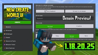 MENCOBA PREVIEW DESAIN BARU UI MCPE - Update Minecraft PE 1.18.20.25!