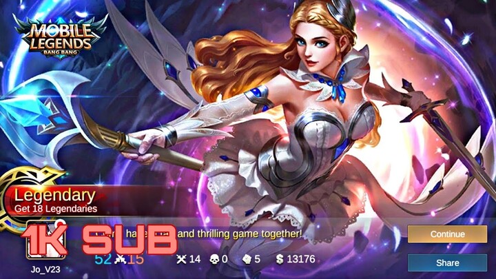 Mobile Gaming | Mobile Legends:Bang Bang/ Odette Hero MLBB/ Gameplay Solo/ Neak Fighter.