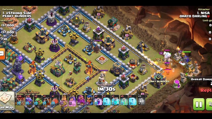 TH13 VS. TH15 CLASSIC WAR USING BLIZZARD DRAGONS #COC