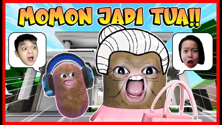 ATUN KENTANG STRESS !! MOMON BERUBAH MENJADI NENEK NENEK !! Feat @MOOMOO Roblox RolePlay