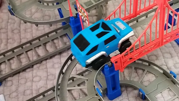 toy car with track trails
