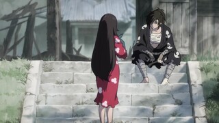 In episode 5 of "Dororo", the girl goes to work every night just to support 10 adopted children?