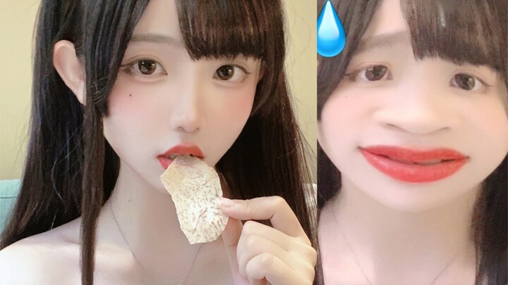 “Môi anh đào” là ăn như thế này sao?