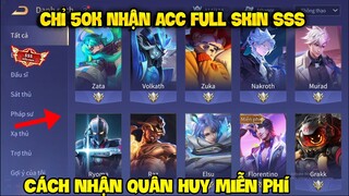 Thử Mua Acc Có Hơn 400 Skin Vip SSS Và Nhiều Quân Huy Miễn Phí Trong Liên Quân