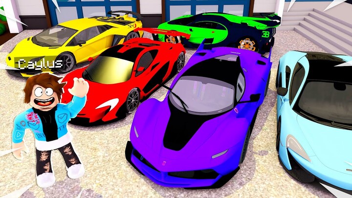 Collecting BILLIONAIRE SUPERCARS In Roblox Brookhaven!