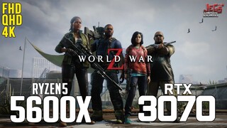 World War Z on Ryzen 5 5600x + RTX 3070 1080p, 1440p, 2160p benchmarks!