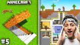 I BUILD A SECRET WAY TO MY BROTHERS HOUSE AND ROBBED HIS DIAMONDS😂 | MINECRAFT GAMEPLAY #5