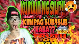 KUMAIN NG SILI?!! NAKIPAG SUB4SUB KANABA??  TRUTH OR DARE  (PHILIPPINES) TAGALOG