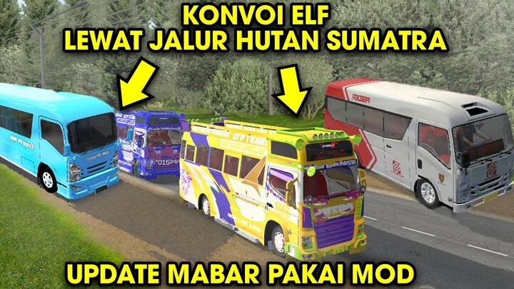 Konvoi ELF di Hutan !! Update Bisa Mabar Pakai Mod BUSSID Terbaru Part 2