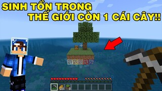 Mình Đã Thử Thách Sinh Tồn Thế Giới | Những Đảo Bay Còn Mỗi Cái Cây | TRONG MINECRAFT PE..!!