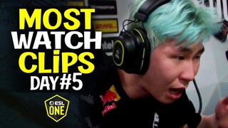 Most Watched WTF & FUNNY CLIPS in ESL One Stockholm DOTA 2 - Day5