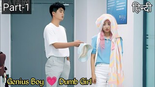 Part 1 || Genius Boy does Love Experiments on Dumb Junior || New Chinese Drama explained in Hindi