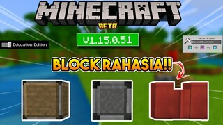 🔥BLOCK BARU! RAHASIA DI MCPE V 1.15.0.51 - Minecraft Bedrock : Education Edition