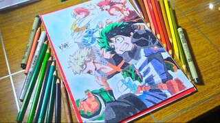 PLUS ULTRA!!! _ Drawing Deku, Bakugou, Todoroki, Kirishima in Boku No Hero Acade