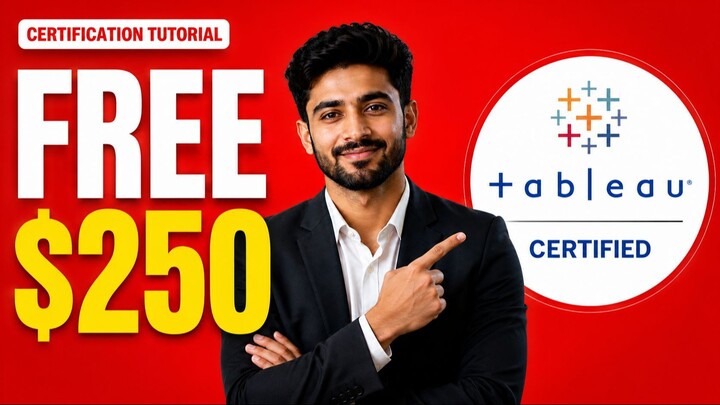 FREE $250 Tableau Certification Voucher Challenge| 5 Challenges to Win #tableau #certification #free