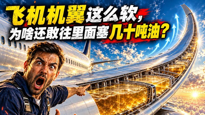 The airplane wings are so flexible—why do they still dare to load tens of tons of fuel into them?