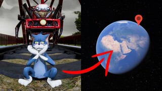 Tom and Jerry Vs Choo Choo Charles on Google Earth!