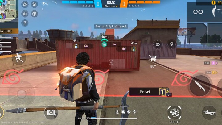 One Tap Headshot 😎🔥 1v4 Clutch in Free Fire
