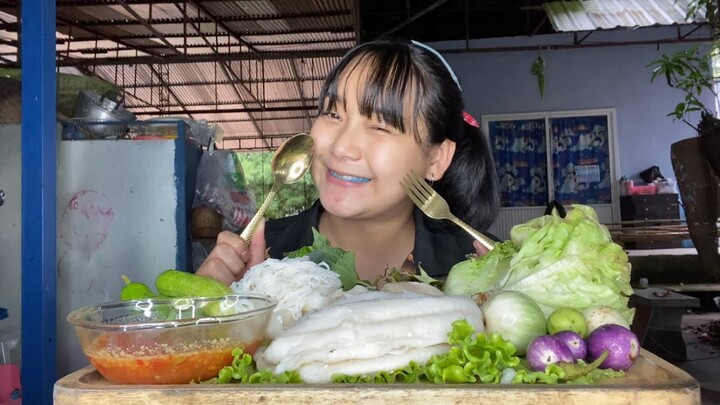 เมี่ยงปลาผักยกสวน🥬 เคลียถ้วยน้ำจิ้มเจ้าปัญหา🤣‼️