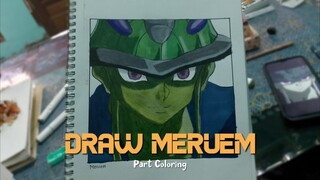 Draw MERUEM, raja CHIMMERAA ANT, part coloring