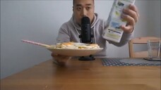 Asmr Eating Udon Noodles, Fried Eggs and Alpro Coconut Drink