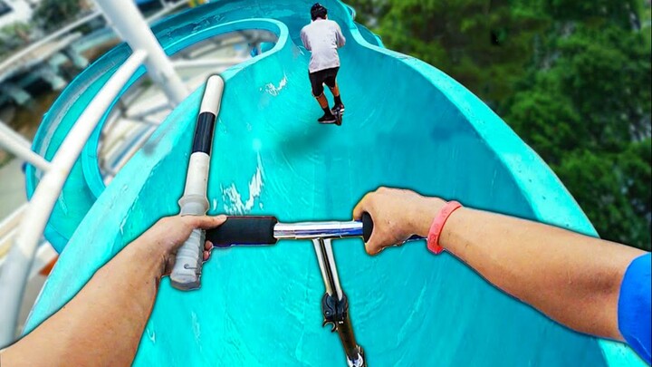 Parkour | Bodyguard Chasing After The Theif In An Aquatic Park