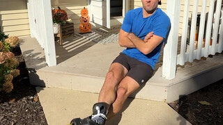 Mom's home, and you're just wearing roller skates!