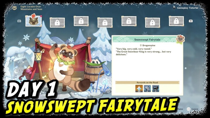 Snowswept Fairytale Dragonspine | Genshin Impact | Eight Locales Over Mountains and Seas Event