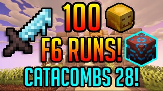 ALL LOOT FROM 100 FLOOR 6 DUNGEON RUNS! CATACOMBS 28! | Hypixel Skyblock Dungeons