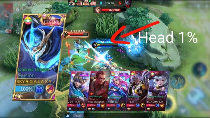 Gusion Head 1% ( Enemy Team 5 Mage )😳😱