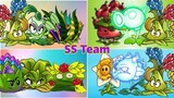 SS Team part 5 | 4 super strong team plant vs 4 team Zombie - PVZ2 MK