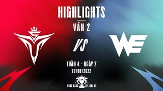 V5 vs WE | Highlights - Game 2 | Tuần 4 Ngày 2 | LPL Mùa Hè 2022